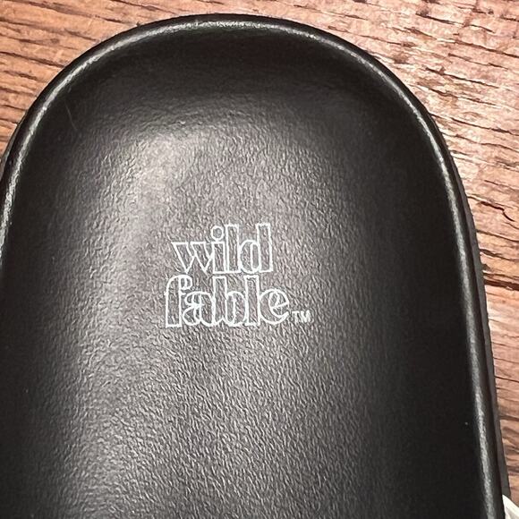 Wild Fable Hayley Wide Strap Slip On Slides Sandals White Women's Size 8 Y2K - Picture 10 of 16